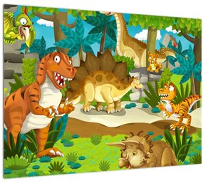 Tablou - Dinozaurii (70x50 cm)