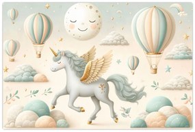 Tablou - Unicorn fericit (90x60 cm)