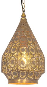 Lampă suspendată orientală aurie 26 cm - Mowgli