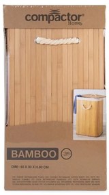 Compactor Coș pentru rufe murdare Bamboo dreptunghiular, natural