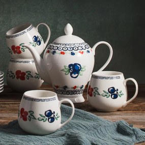Set servire ceai sau cafea, 12 piese, 6 persoane, Kalina