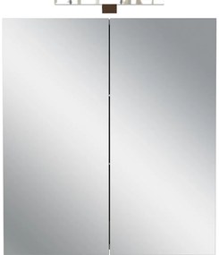 Dulap de baie crem suspendat, cu oglindă 60x71 cm Arcena – Germania