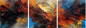 Tablou - Textura culorii (cu ceas) (90x30 cm)