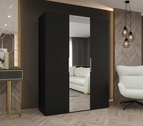 Dulap de haine 150 cm Mirabella 2 (Negru + Cașmir). 1126408