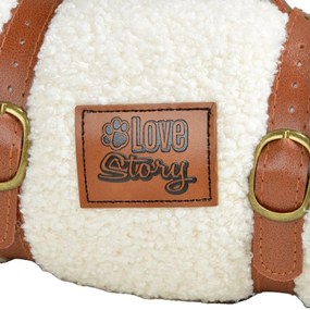 Pătură crem pentru câini 50x70 cm – Love Story