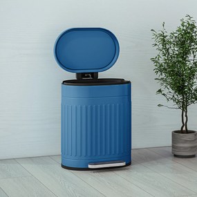HOMCOM Coș de gunoi de bucătărie coș de gunoi cu pedală 20L capac cu închidere ușoară găleată interioară detașabilă 36,5 x 31,2 x 45 cm albastru | Aosom Romania
