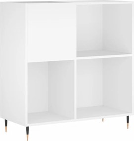 vidaXL Dulap pentru discuri, alb, 84,5x38x89 cm, lemn compozit