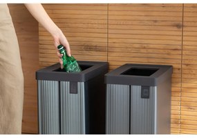 Coș de gunoi gri de reciclat din plastic reciclat 54 l Verto Recycle – Curver