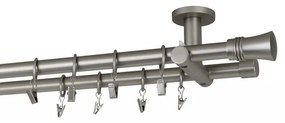 Galerie dubla SUPORT UNIVERSAL-CAPRI- dubla 19/19 - crom mat (Alege marime: 120 cm)