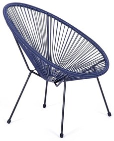 Fotoliu de grădină albastru din metal/din plastic Avocado Comfort – Bonami Selection