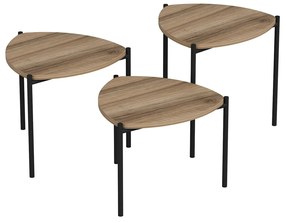 Măsuță Lenny Walnut, 3 bucăți