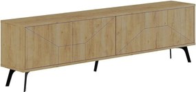 Comoda TV DUNE, stejar, PAL melaminat, 180x30x50 cm