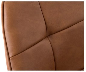 Set de scaune de sufragerie maro cu cotiere 2 buc. tapițat Nolan Square – Unique Furniture