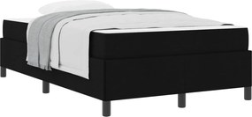 vidaXL Pat cu arcuri Negru 120 x 200 cm țesătură