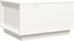 vidaXL Măsuță de cafea, alb, 60x50x35 cm, lemn masiv de pin