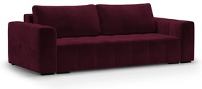 Canapea extensibila din catifea Milo Casa Luca, roșu închis