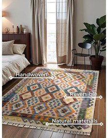 Covor reversibil, țesut manual din lână 120x170 cm Kamal Oasis – Nouristan