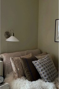 Aplică de perete albă/alămie Vela – Markslöjd