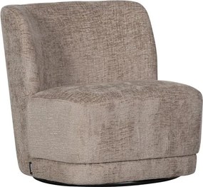 Fotoliu maro deschis cu tapițerie din catifea Atty – WOOOD