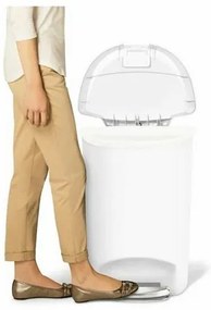Simplehuman Coș de gunoi cu pedală, 50 l, alb