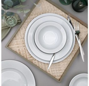 Set de veselă 18 piese, porțelan alb