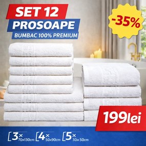 Set 12 Prosoape Premium Bumbac 100% – Moi &amp; Absorbante 🔥