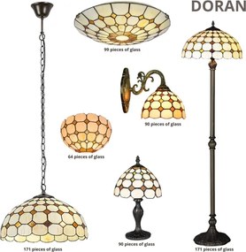 Brilagi - Lampă de podea Tiffany din vitralii DORAN 2xE27/60W/230V