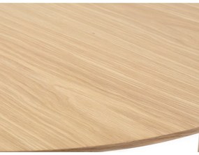 Masă de dining în culoare naturală extensibilă cu blat cu aspect de lemn de stejar 100x190 cm Gallina – Unique Furniture