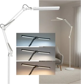 Brilagi - Lampă de podea flexibilă VARIO LED reglabilă, 14W/230V, 157 cm, albă