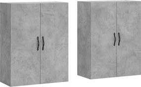 vidaXL Dulapuri de perete, 2 buc., gri beton, lemn prelucrat