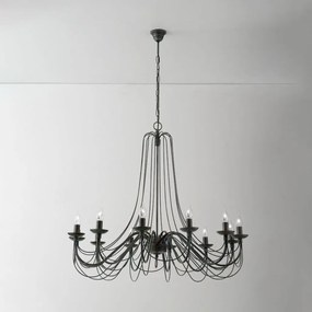Candelabru design rustic cu 12 brate Vela, Antik