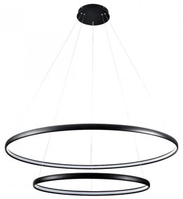 Lustra LED design modern circular CARLO negru mat