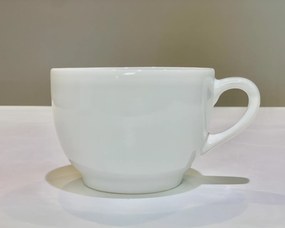 Set 2 Cani Casablanca, glazura alba lucioasa, 350ml