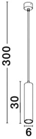 Pendul design modern minimalist GIA negru NVL-834870