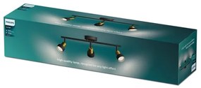 Spot Philips CONDUIT 3xGU10/5W/230V negru/alamă