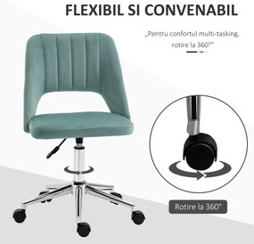 Scaun pentru Birou Vinsetto Ergonomic pentru Birou cu Inaltime Reglabila Verde | Aosom Romania