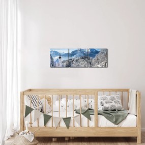 Tablou - O privire asupra peisajului de iarnă (cu ceas) (90x30 cm)