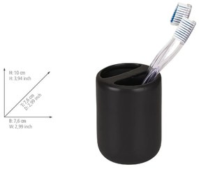 Suport pentru periuța de dinți negru mat din ceramică Olinda – Allstar