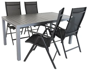 Set de grădină Rosalio - 4 locuri, negru