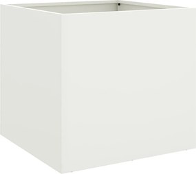 vidaXL Jardinieră, alb, 42x40x39 cm, oțel