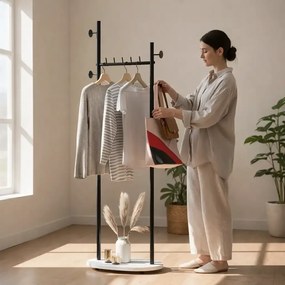 Cuier din metal ,culoare negru,170x58 cm