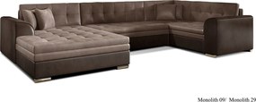 Colțar lemn masiv Formă U Extensibil Damasc 340x190cm Personalizabil
