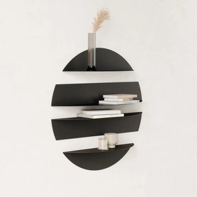 Rafturi negre 4 buc. din metal 76 cm Solis – Umbra
