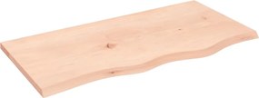 vidaXL Blat de baie, 80x40x2 cm, lemn masiv netratat