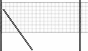 vidaXL Stâlp de gard. Gri 25 x 0,4 m (plasă cu mesh de 25 x 25 mm)