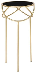 Măsuță auxiliară rotundă cu blat din sticlă ø 40 cm Ring – Mauro Ferretti