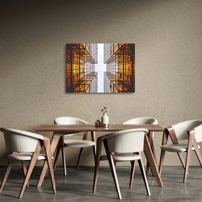 Tablou pe sticlă cu zgârie norii (70x50 cm)