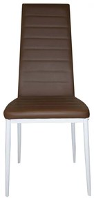 Scaun de masă Tino NOVA maro, textil, piele + metal - maro