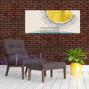 Tablou - pictură abstractă de plajă N⁰2 (120x50 cm)