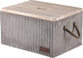 Autronic Set of 5 fabric storage boxes, grey